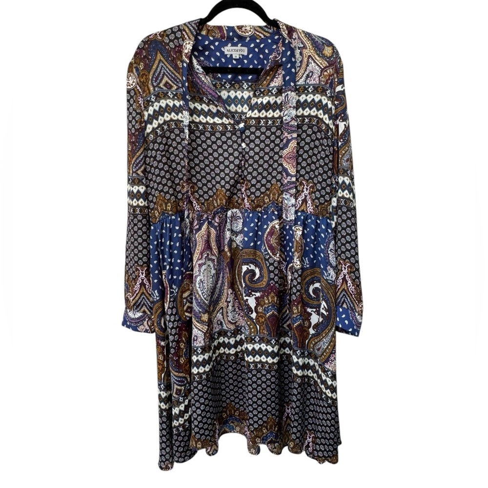 Alice & You Multi Patterned Long Sleeve Dress size 18
